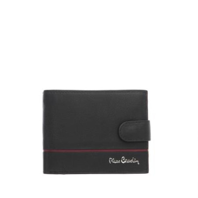 Мъжки портфейл с хоризонтална червена черта със закопчалка Pierre Cardin 
PCL02508