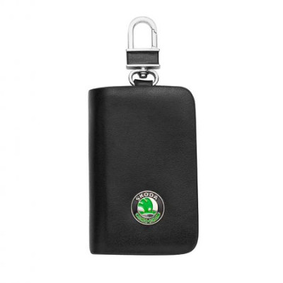 Ключодържател Silver Flame с лого на Skoda черен 
AS059BL