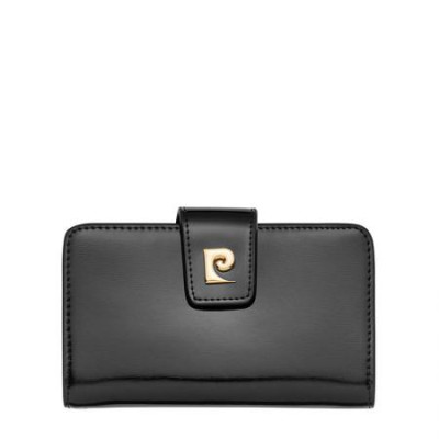 Дамско портмоне Pierre Cardin черно с лаково покритие 
PCL00900