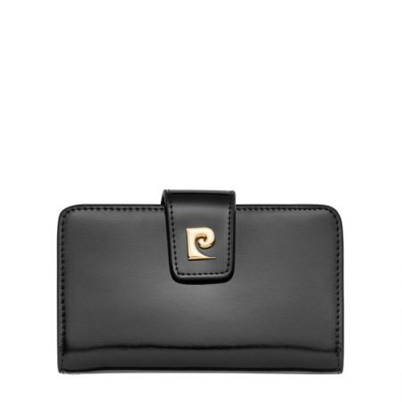 Дамско портмоне Pierre Cardin черно с лаково покритие 
PCL00900