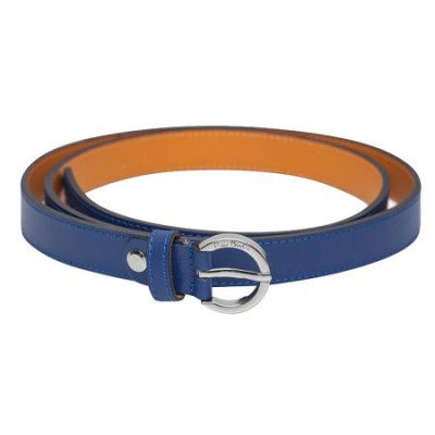 Дамски колан светло син със сребърна кръгла тока Pierre Cardin 
B8015-6