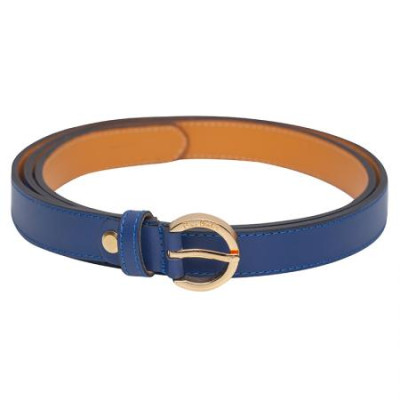 Дамски колан светло син със златна кръгла тока Pierre Cardin 
B8015-5