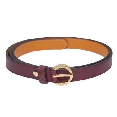Дамски колан Pierre Cardin бордо със златна кръгла тока 
B8015-4