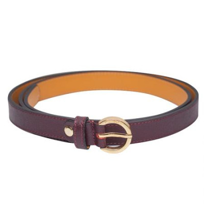 Дамски колан Pierre Cardin бордо релефен със златна кръгла тока 
B8015-3