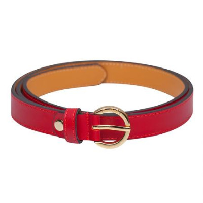 Дамски колан Pierre Cardin червен със златна кръгла тока 
B8015-1