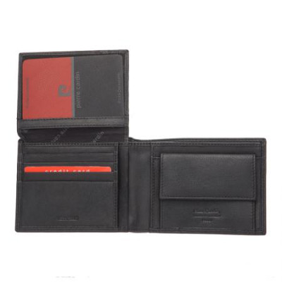 Мъжки портфейл с мека кожа и ембосинг емблема Pierre Cardin 
PCL02042