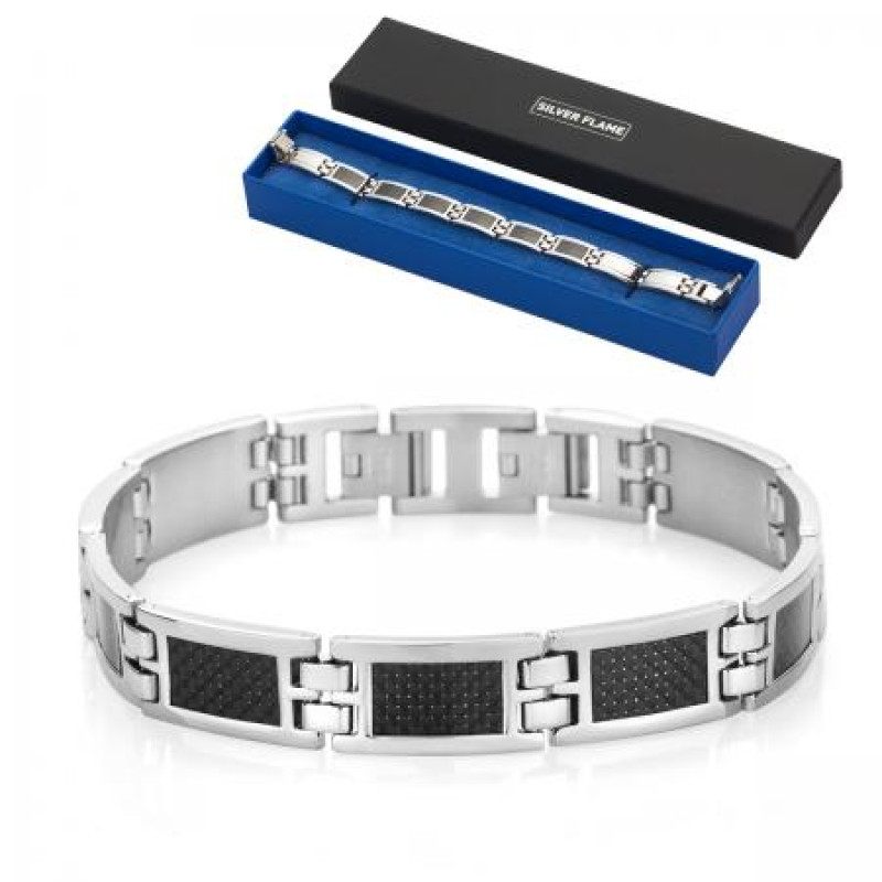 Мъжка гривна Silver Flame с карбон
SFC005B Мъжка гривна Silver Flame с карбон
SFC005B