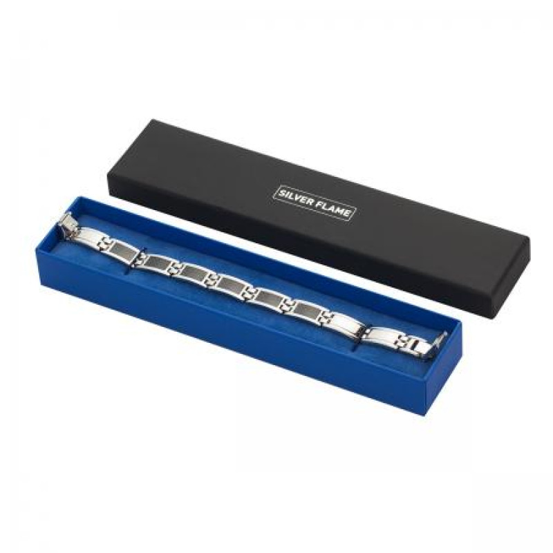 Мъжка гривна Silver Flame с карбон
SFC005B Мъжка гривна Silver Flame с карбон
SFC005B