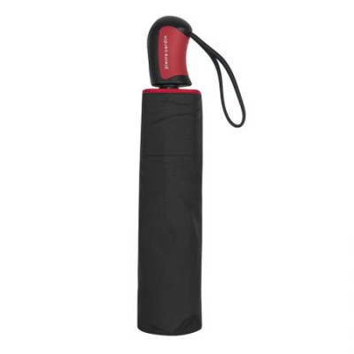 Дамски чадър Pierre Cardin черен с червени кантове H80768B Дамски чадър Pierre Cardin черен с червени кантове H80768B