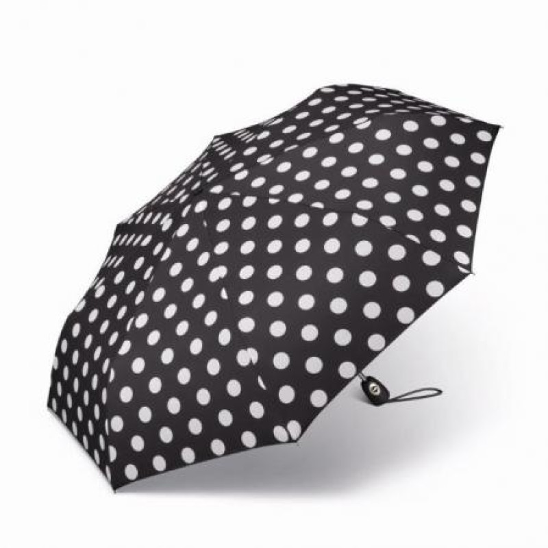 Дамски чадър Pierre Cardin черен с бели точки H82273 Дамски чадър Pierre Cardin черен с бели точки H82273
