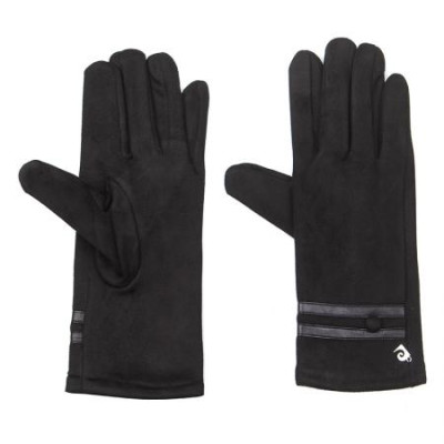 Черни ръкавици велур с 1 копче Pierre Cardin 
PCL19B