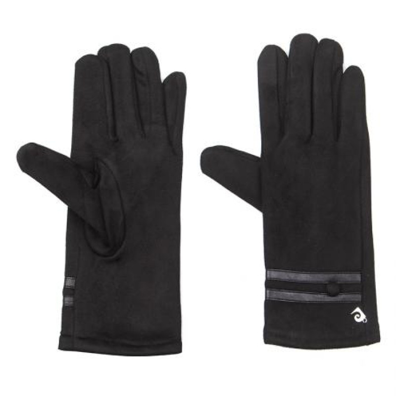 Черни ръкавици велур с 1 копче Pierre Cardin 
PCL19B