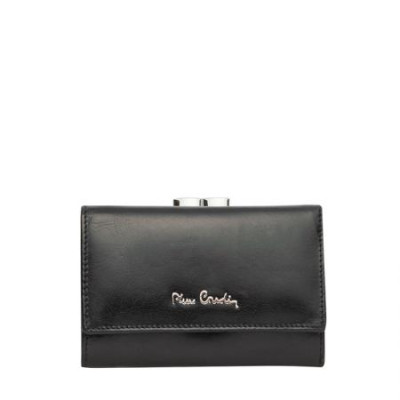 Дамско портмоне черно гладко Pierre Cardin 
PCL00107