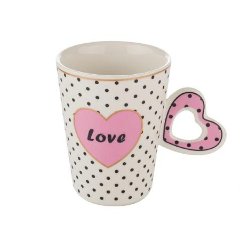 Чаша с розово сърце 690101