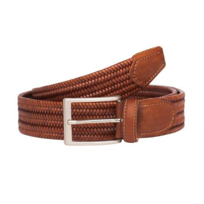 Елегантен мъжки колан в цвят коняк Italian belts105 см 
0104-105