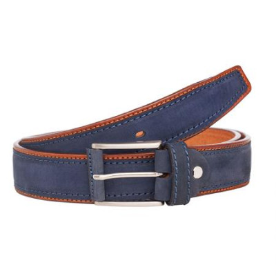 Мъжки класически колан синьо и оранжево Italian belts105 см 
0604-105