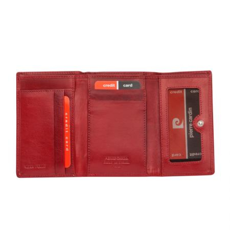 Дамско портмоне червено гладко Pierre Cardin 
PCL00118