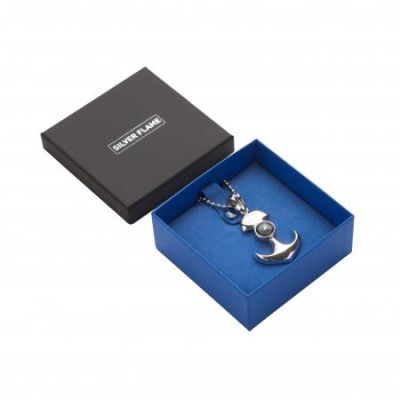 Мъжки медальон Silver Flame котва с компас JX2312 Мъжки медальон Silver Flame котва с компас JX2312