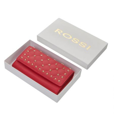 Дамско портмоне със звездички наситено червено Rossi 
RSL07116