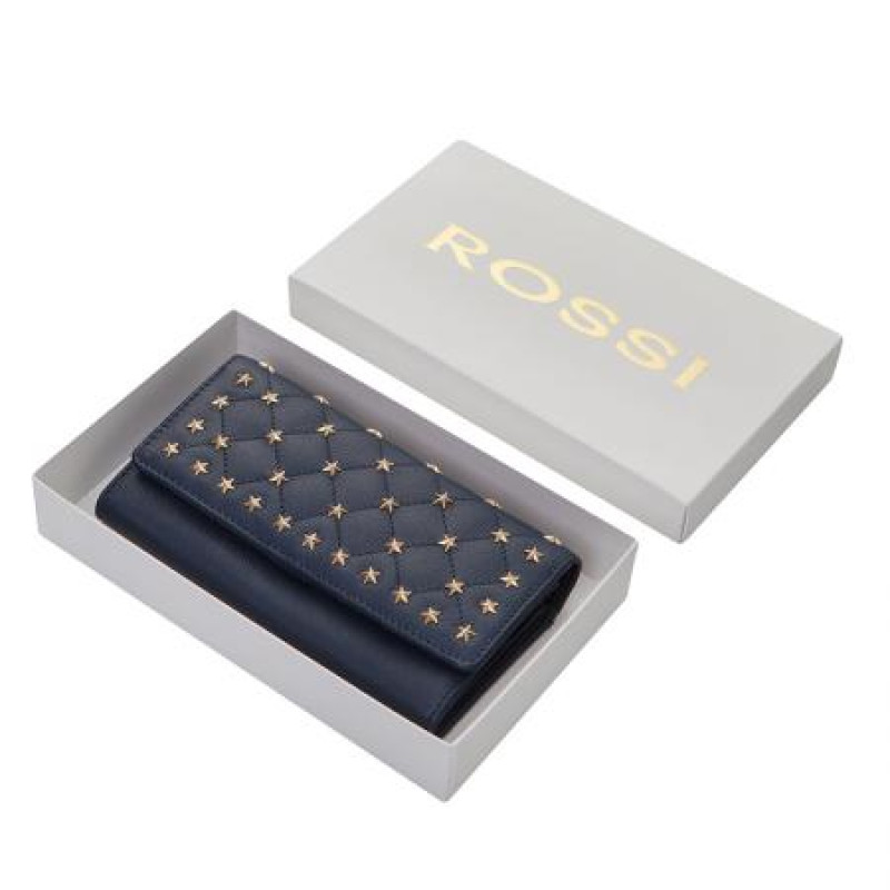 Дамско портмоне със звездички сапфирено синьо Rossi 
RSL07117