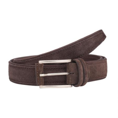 Мъжки изчистен колан в кафяв цвят Italian belts 110 см 
0302-110