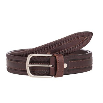 Мъжки колан с интересен дизайн в кафяв цвят Italian belts 115 см 
0502-115