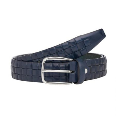 Мъжки син колан с релеф Italian belts 115 см 
0703-115