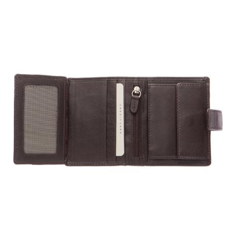 Мъжки портфейл тъмно кафяв Silver Flame колекция Сафари 
SFT1319