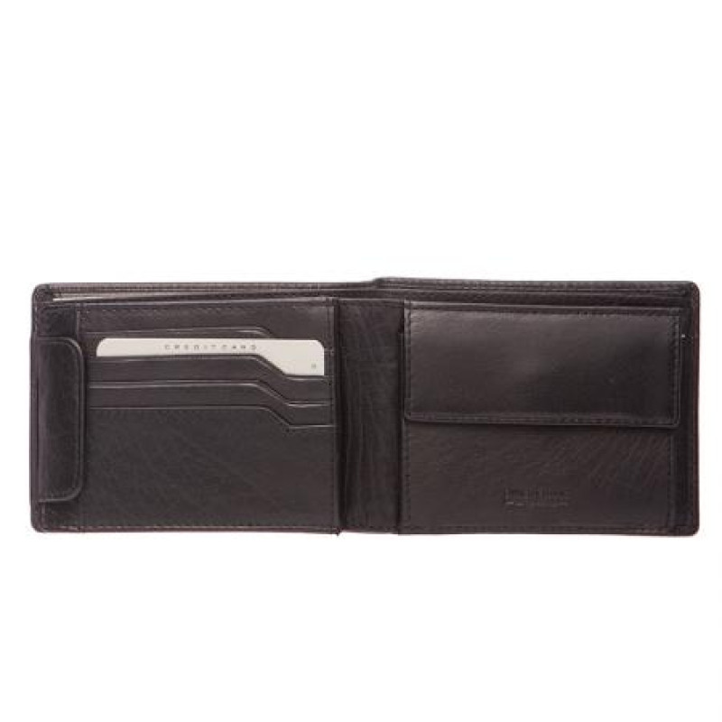 Мъжки черен портфейл Silver Flame колекция Бъфало 
SFT0302