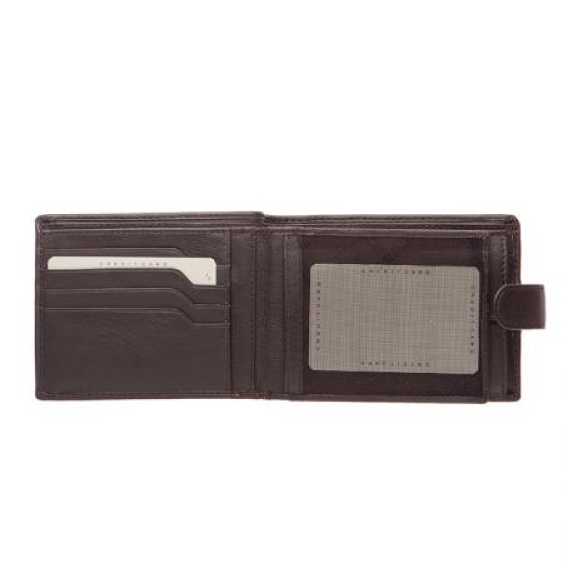 Мъжки тъмно кафяв портфейл Silver Flame колекция Сафари 
SFT0419
