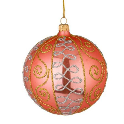 Стъклена розова топка голяма 
RM00900L