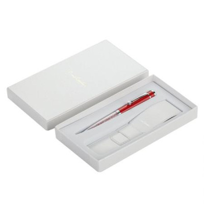 Химикал Crystal червено със сребърно Pierre Cardin 
PCT15