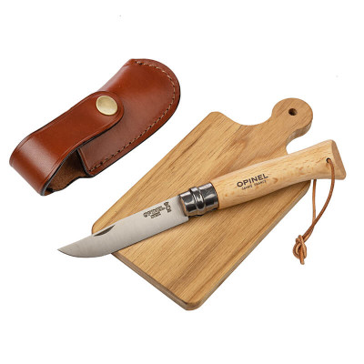 Комплект кухненска дъска за рязане и нож Lancaster Opinel OP21