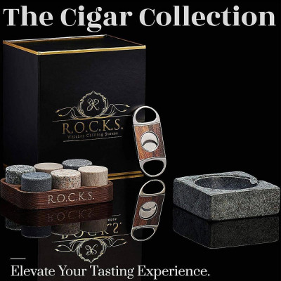Комплект за уиски и пури the gentlemans set cigar aficionado x0016ld91h