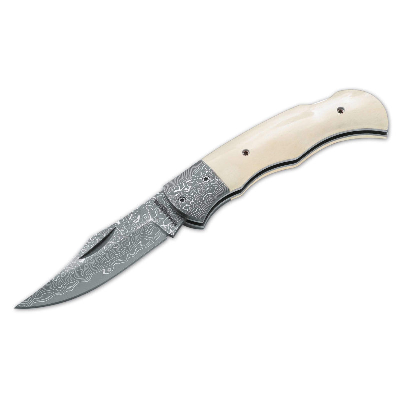 Джобен нож Boker Magnum Damascus Bone 01MB180DAM