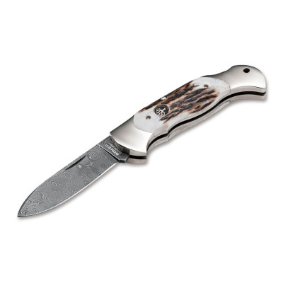 Джобен нож Boker Manufaktur Solingen Scout Spearpoint Stag Damascus 112201DAM