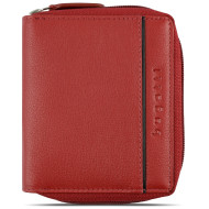 Дамски кожен портфейл Bugatti Banda Vertical Zip Wallet, червен 49 1334 16