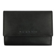 Дамски кожен портфейл Bugatti Bella Ladies Flip Wallet, RFID защита, черен 49 4823 01