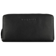 Дамски кожен портфейл Bugatti Bella Ladies Long Zip Wallet, RFID защита, черен 49 4822 01