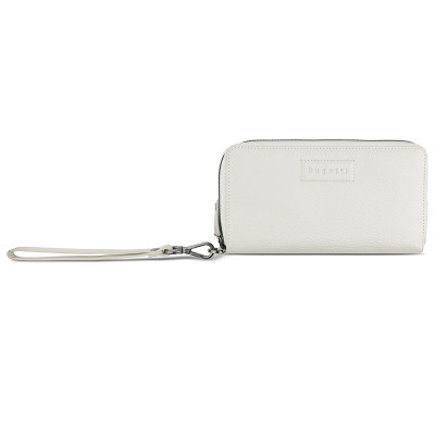 Дамски кожен портфейл Bugatti Elsa Long Double Zip Wallet, бял 49 4629 40