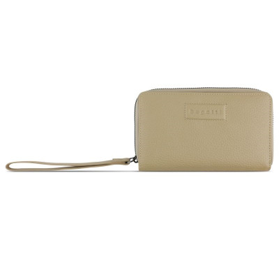 Дамски кожен портфейл Bugatti Elsa Zip Wallet, бежов 49 4625 54