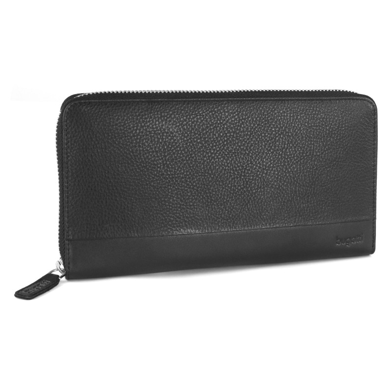 Кожен портфейл Bugatti Atlanta хоризонтален, с каишка, черен 49 3211 01