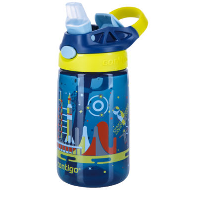 Детска бутилка Gizmo Flip, морско синя с космически кораби 1000-0742