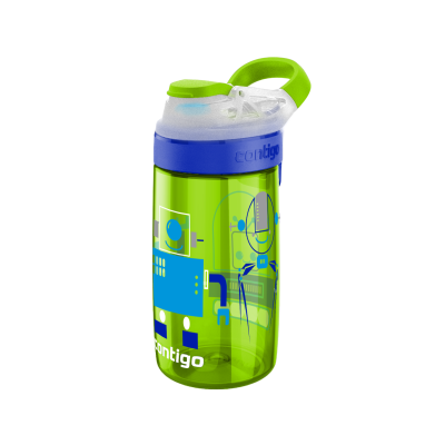 Детска бутилка за вода Contigo Gizmo Sip, зелена с роботи 1000-0473