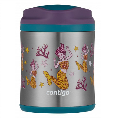 Кутия за храна и напитки с винтов капак, 300 мл, Contigo FOODJAR EGGPLANT, русалка 2136764