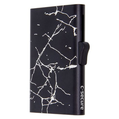 Картодържател C-SECURE XL Cardholder, Black Marble XL-CH001-BKMRB