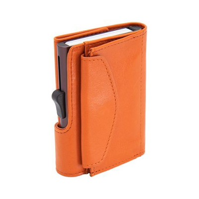 Картодържател C-SECURE XL с портфейл и монетник, Arancio XL-COIN-WCH001-OR-BR