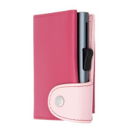 Картодържател C-SECURE XL с портфейл и монетник, Cherry/ Blush/ Grey cardholder XL-COIN-WCH001-PI-LPI-GY