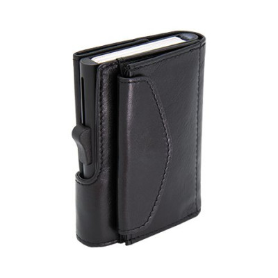 Картодържател C-SECURE XL с портфейл и монетник, Montana XL-COIN-WCH001-BK-BK