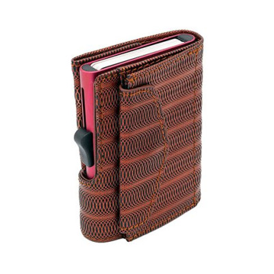 Картодържател C-SECURE XL с портфейл и монетник, Red Metallic leather XL-COIN-WCH001-MTL-RD-RD